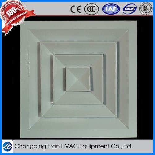 Alluminium Alloy Square Diffuser On Ceiling For HVAC System