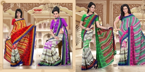 Ladies Elegant Design Saree - Luxurious Silk Fabric, Flattering Length for Graceful Draping, Versatile for Multiple Occasions