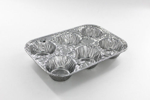 RUD250-6 Aluminum Foil Rectangle Six Section Fruit Food Packing Cake Plate