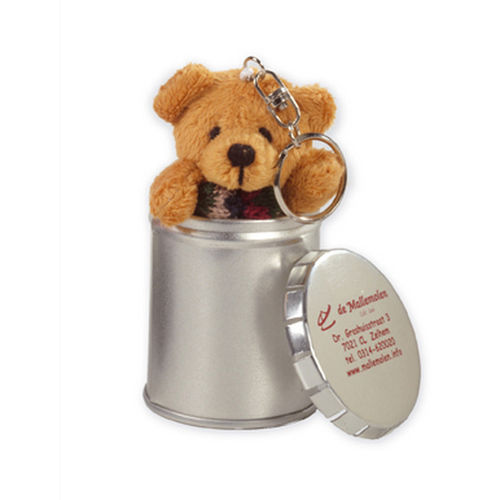 Stuffed Plush Bear In Can