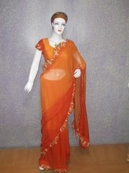 Designer Handwork Saree - Glossy Smooth Fabric, Lustrous Stylish Look, Easy to Wear