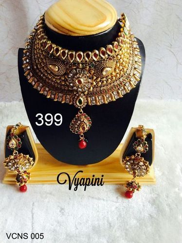 Artificial Fancy Kundan Necklace Set