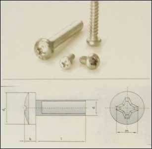 Crossed Recessed Raised Cheese Head Screws