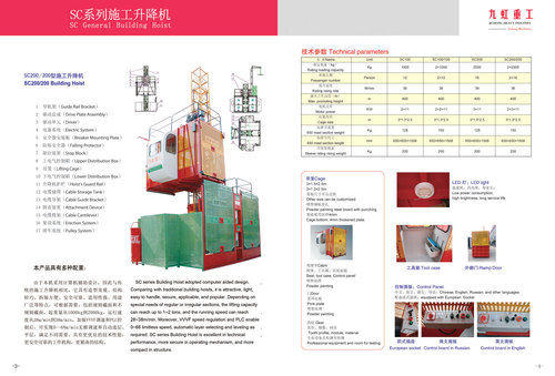 Construction Building Material Hoist 