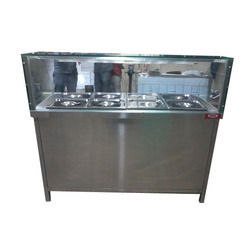 Industrial Bain Marie Display Glass Counter