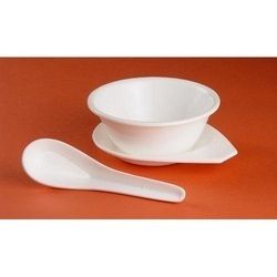 Acrylic Chinese Soup Bowl and Spoon Set