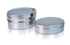 Stainless Steel Oval Double Lunch Box