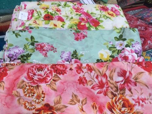 Digital Printed Raw Silk Fabric