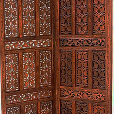 Hand-Carved Wooden Partition Screen