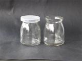 Glass Milk and Pudding Bottles With Plastic Cap