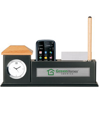Wooden Mobile and Pen Stand - Wood, 10x5x4 inches, Black | Organized, Durable, Stylish, Functional, Aesthetic, Time-saving
