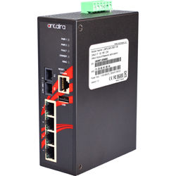 5-Port Industrial PoE+ Managed Ethernet Switches w/4*10/100Tx (30W/Port), and 1*100Fx Multi-Mode 2Km