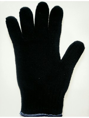 Stainless Steel Cotton Knitted Black Hand Gloves