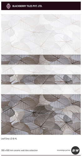 Leaf Grey Ceramic Wall Tiles