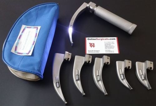 Laryngoscope Kit Adult Stainless Steel with 6 Mac Blades