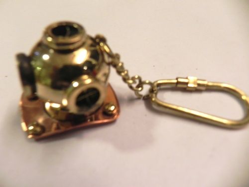 Scuba Diving Helmet Copper Key Chain