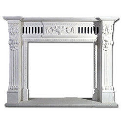 White Marble Fireplace - Premium Quality White Marble, Expertly Designed for Elegant Interiors