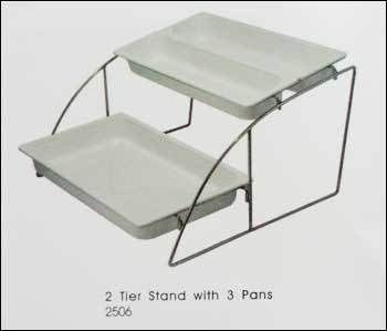 2 Tier Stand With 3 Pans
