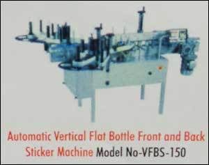 Automatic Vertical Flat Bottle Front And Back Sticker Machine