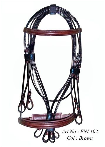 White & Black Leather Bridle