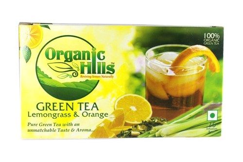 Organic Hills 100% Organic Green Tea+Lemongrass+Orange Tea Bags