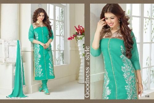 Cotton Silk Semistiched Ladies Dress Fabrics