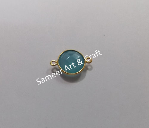 Sky Blue Topaz Bezel Connector