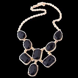 Black Gem Stone Choker Necklace