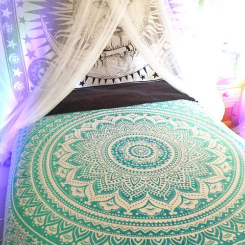 Hippy Ombre Indian Mandala Tapestry Beach Throw