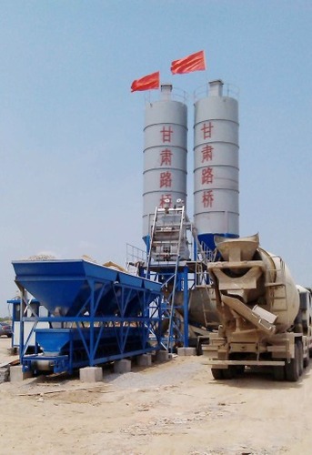 HZS50 Concrete Mixing And Batching Plant