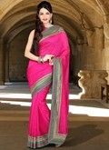 Pink Shade Art Silk Jacquard Saree