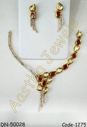 American Diamond and Kundan Necklace