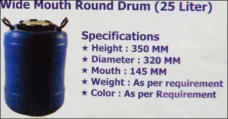 Wide Mouth Round Drum (25 Liter)