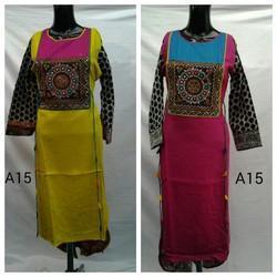 Ladies Kurti With Back Work