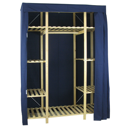 Polycotton and Pine Triple Wardrobe