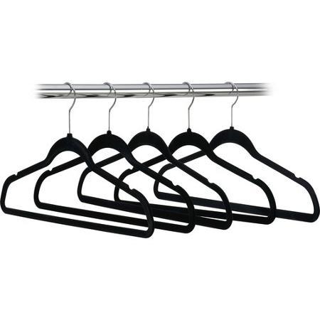 Set Of 18 Flocked Suit Hangers With Notches