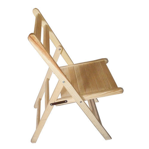 Wooden Folding Dining Chair - Solid Unfinished Pine