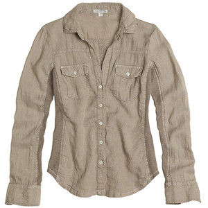 Twisted Seam Linen Ladies Shirts