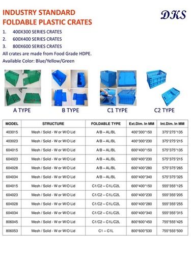 Foldable Plastic Crates