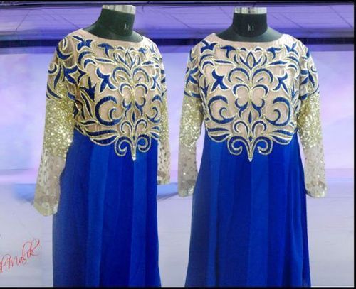 Fancy Blue Anarkali Suit