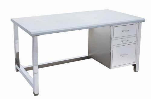 Stainless Steel Faculty Table With Drawers