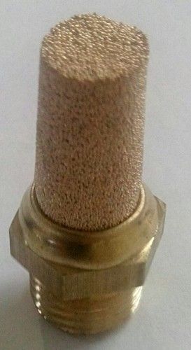 Sintered Bronze Silencers With Brass Adapters