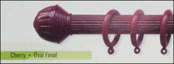 Cherry Oval Curtain Rod