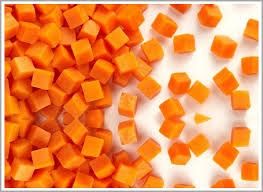 Frozen Carrot Slices And Dices