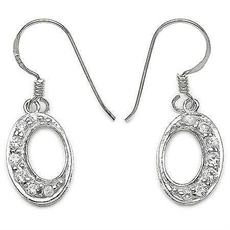 0.44CTW Sterling Silver Cubic Zircon Earrings