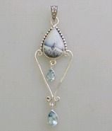 Silver Gemstone Pendant