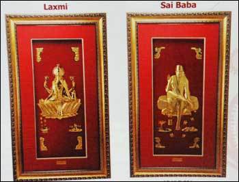Sai Baba Golden Frame