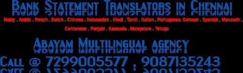 Bank Statement Translators Service