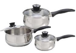 3 Pcs Capsule Bottom Sauce Pan with Bakelite Handle