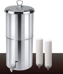 Stainless Steel Gravity Water Filter with Ceramic Candles